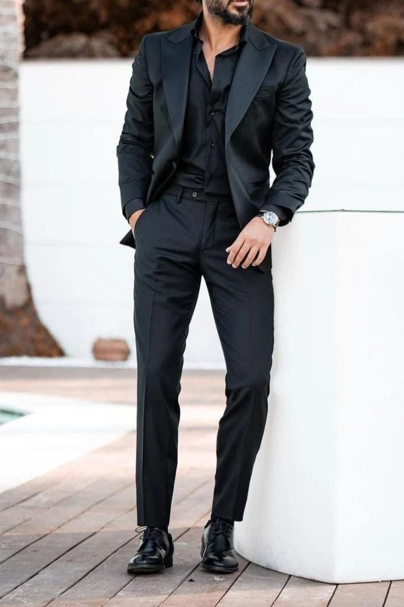 Men Black Formal Blazer, Wedding Coat Black, Formal Dinner Coat, Party Wear Blazer, Tailoring Coat Gift For Him
