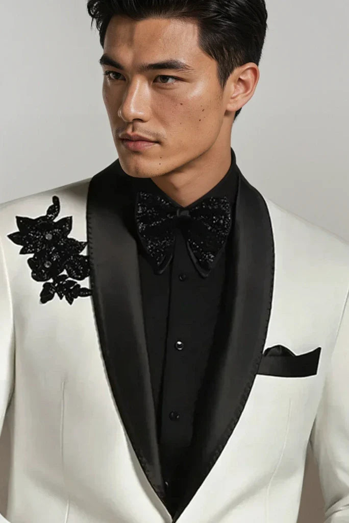 Men Premium Off White Tuxedo Designer Suit Classic Wedding, Party, Reception, Groom, Mens Gifts