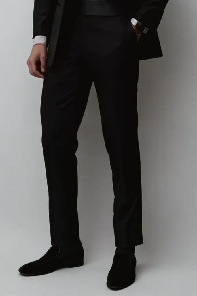 Men Black Tuxedo Suit Two Piece Grooms Suit Special For Wedding Wear Reception Parties Wear & Anniversary