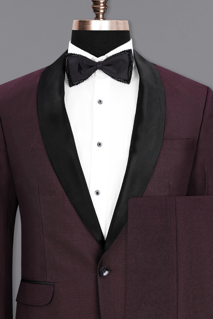 Man Wine 2 Piece Wedding Suit Slim Fit Suit Prom Wear Tuxedo Suit Dinner Party Suits Elegant Bespoke Men's Wear Gift For Him