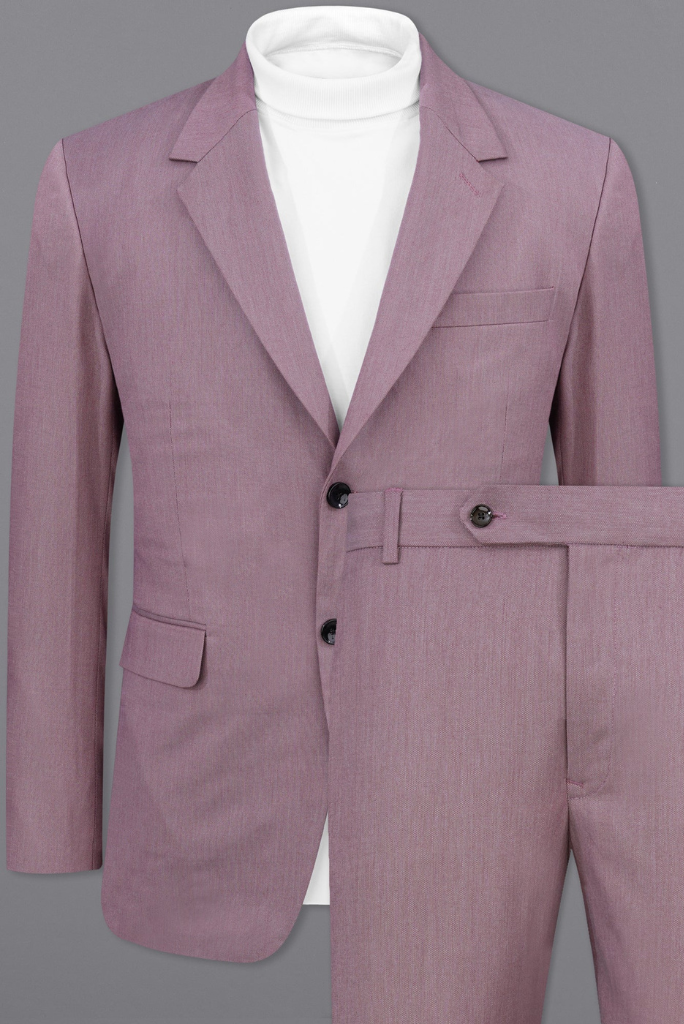 Men Two Piece Suit Formal Wedding Rose Pink Suit Elegant Bespoke Mens wear Dinner Suit Party Wear Suit Gift For Him